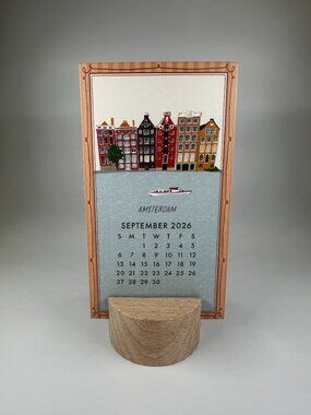 Molly & Rex European City & Landmark Desk Calendar - August 2026 - July 2027